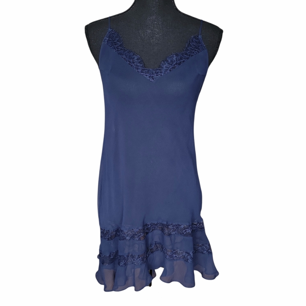 Victoria's Secret Navy Blue Sheer Camisole Slip Women's Size S